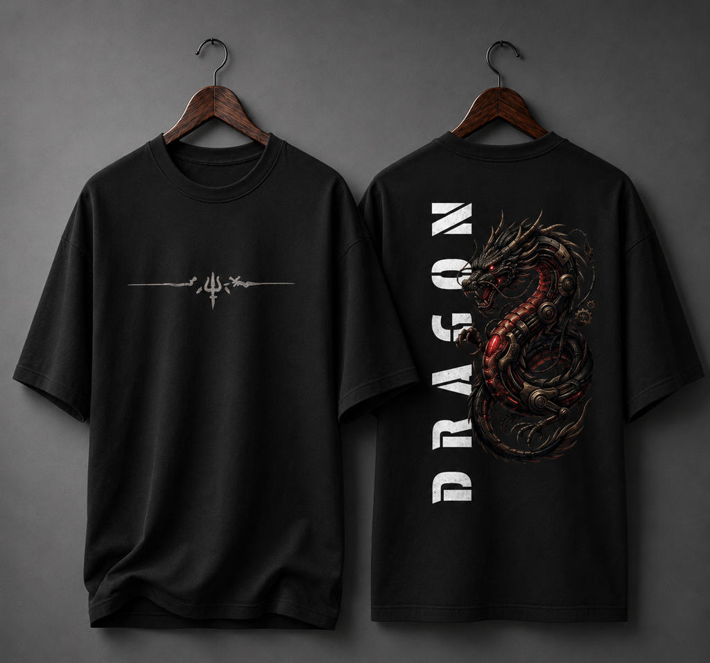 Dragon – Unisex Terry Oversized Tee | 260 GSM