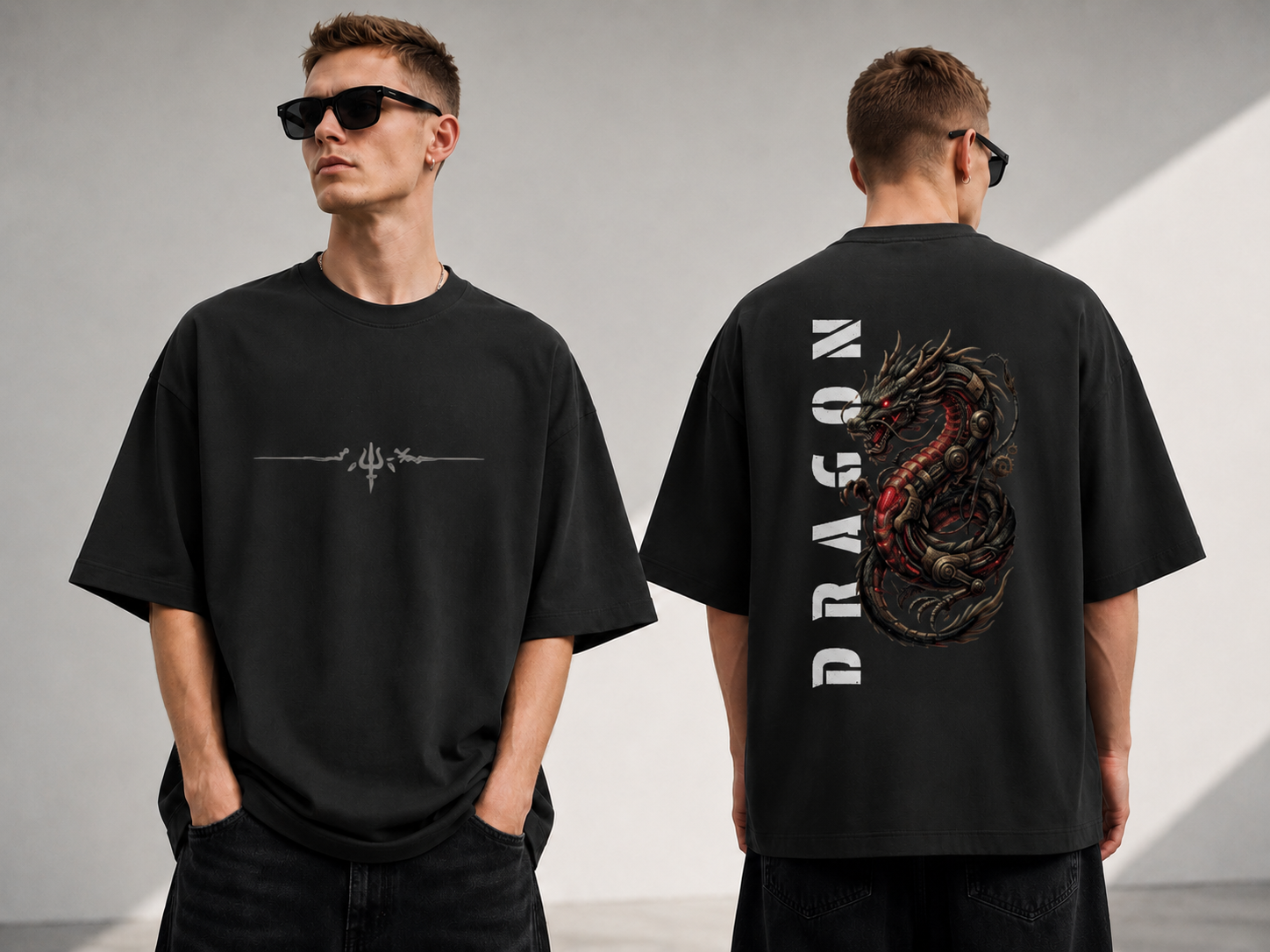 Dragon – Unisex Terry Oversized Tee | 260 GSM